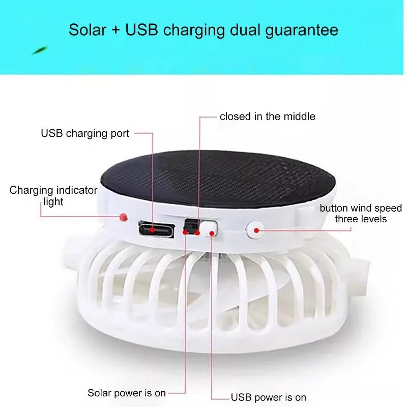 Solar-Powered Cooling Fan Baseball Cap
