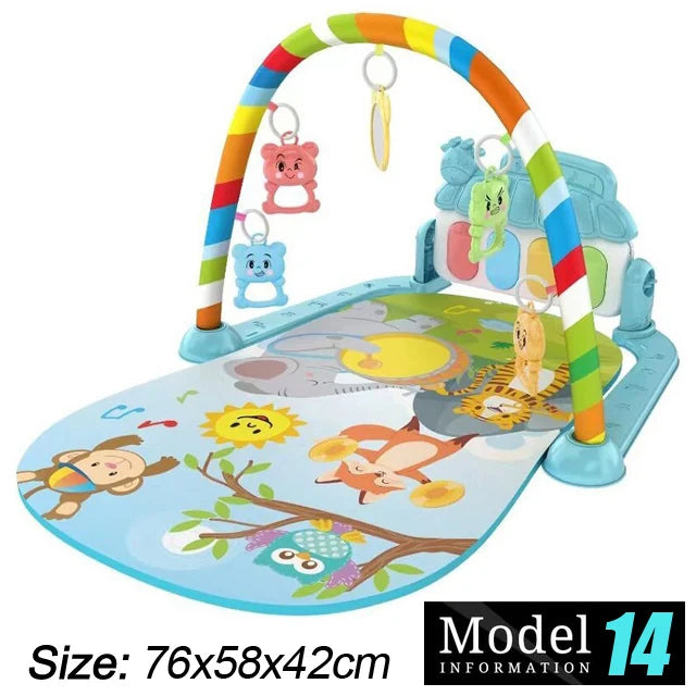 Musical Activity Gym with Kick-and-Play Piano for Babies