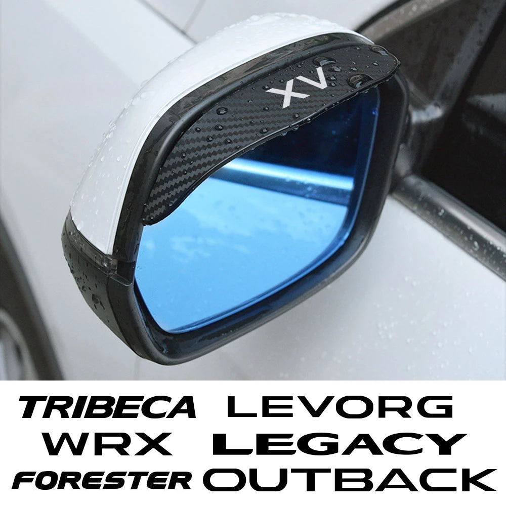 Close-up of a Tribeca Levorg WRX Legacy Forester Outback rain guard mirror visor