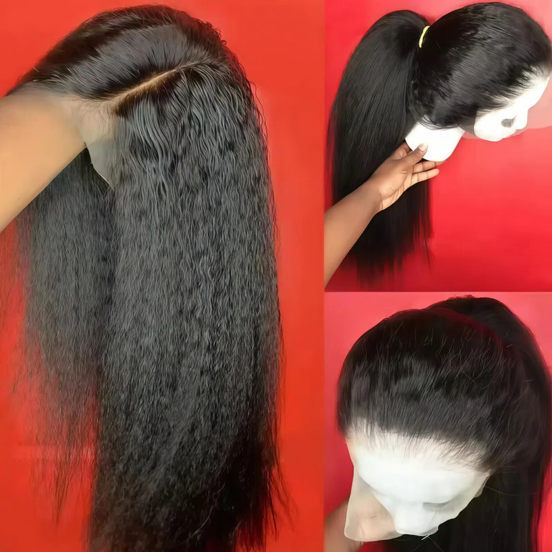 Perruque synthétique longue et bouclée avec fibres résistantes à la chaleur