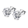 Boucles d'oreilles en acier inoxydable 316L hypoallergéniques avec zircons cubiques