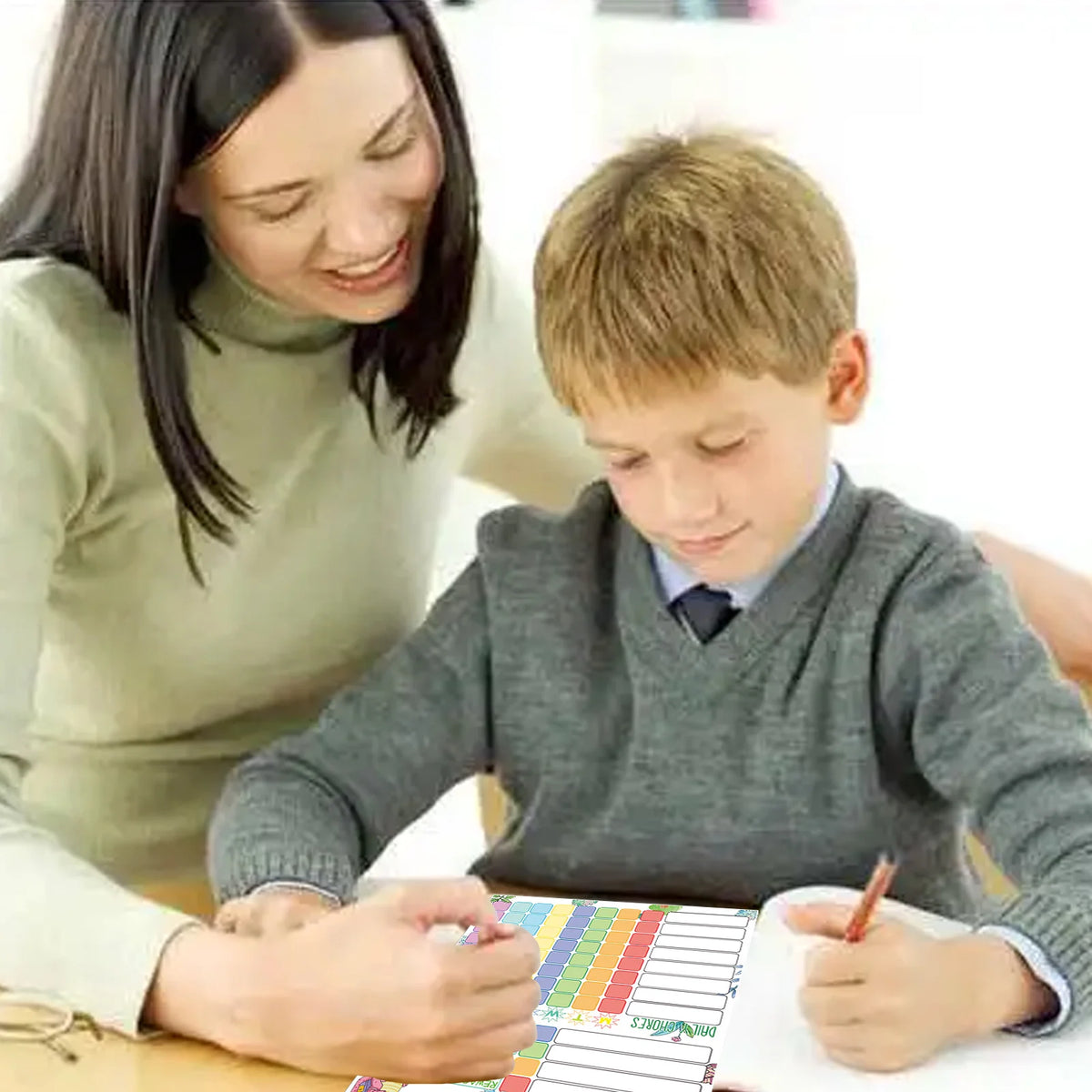 Magnetic Chore Chart for Kids with Dry-Erase Surface