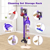 3-in-1 Electric Cleaning Playset for Kids with Storage Rack