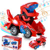 2-in-1 Transforming Dinosaur Car Toy with Lights and Sounds