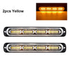 Two yellow LED strobe warning light bars for automotive use.