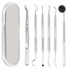 A set of premium stainless steel dental care tools for oral hygiene, including various instruments.