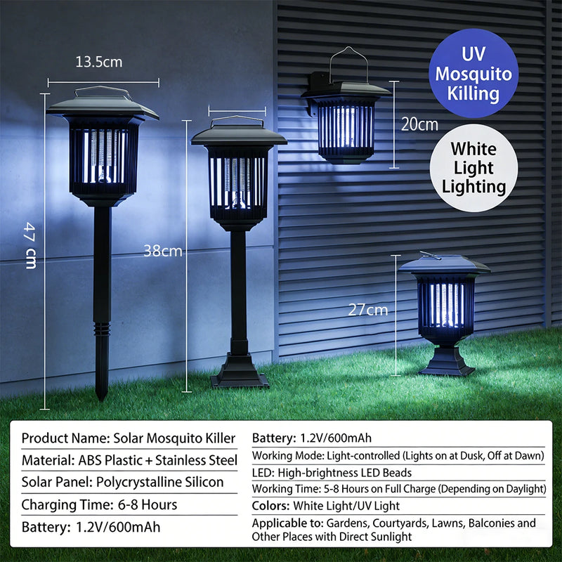 Solar-Powered Mosquito & Insect Zapper