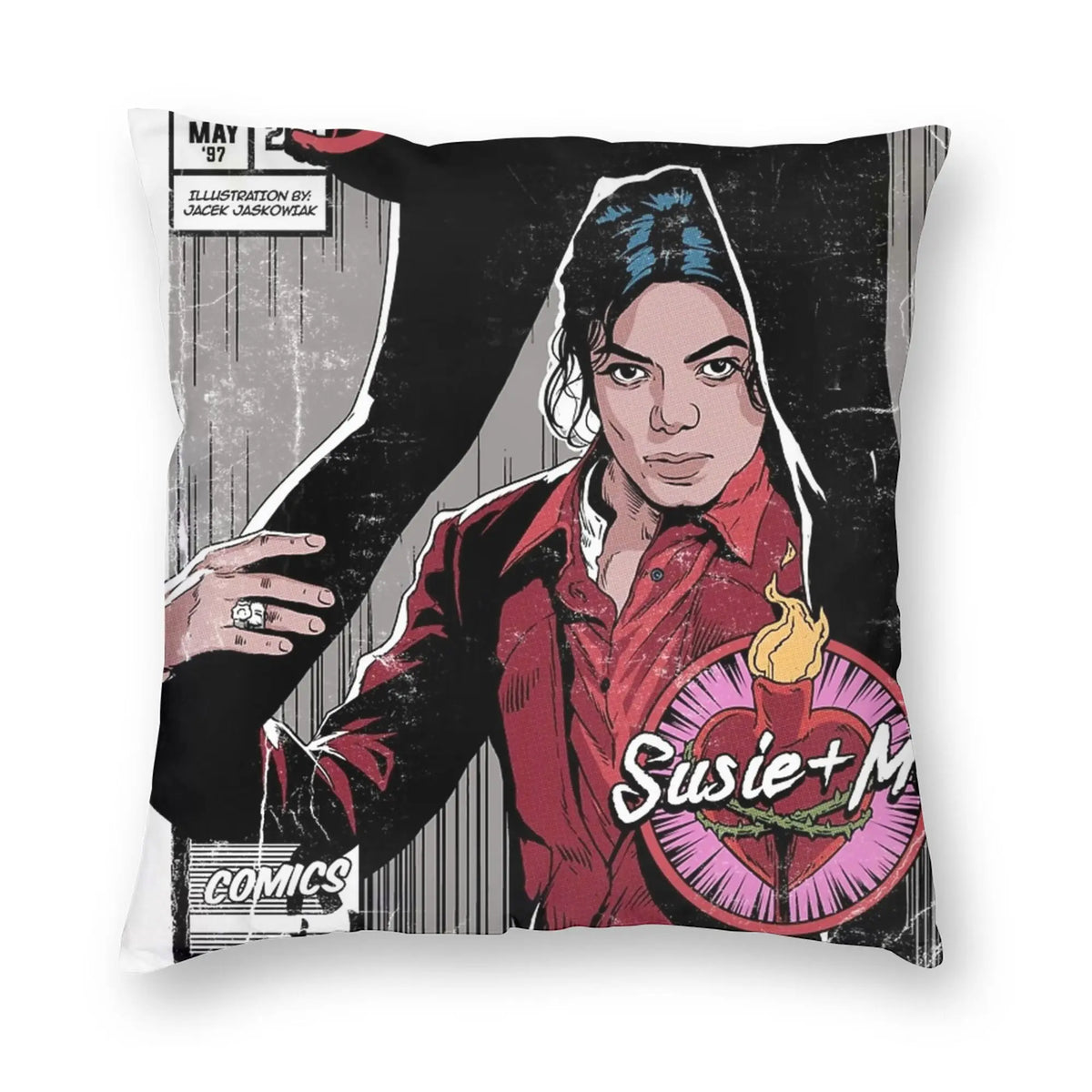 Michael Jackson Decorative Pillowcase with Hidden Zipper