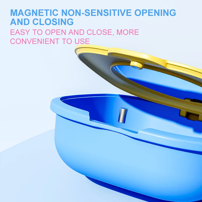 Colorful Denture & Retainer Case with Mirror and Drainage Basket