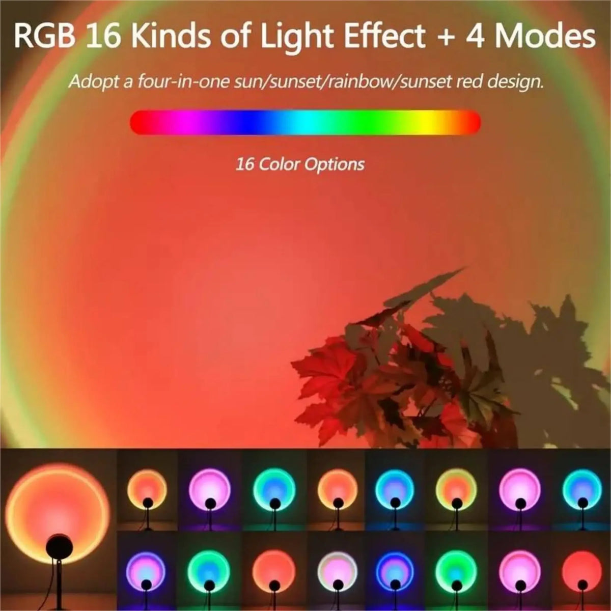 Lumière LED de Projection Dynamique 16 Couleurs