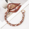 Decorative Silk Scarf Bag Chain with Detachable Bow