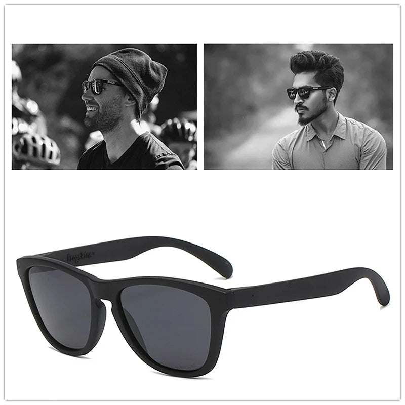 Retro Clear Frame Sunglasses with UV400 Protection