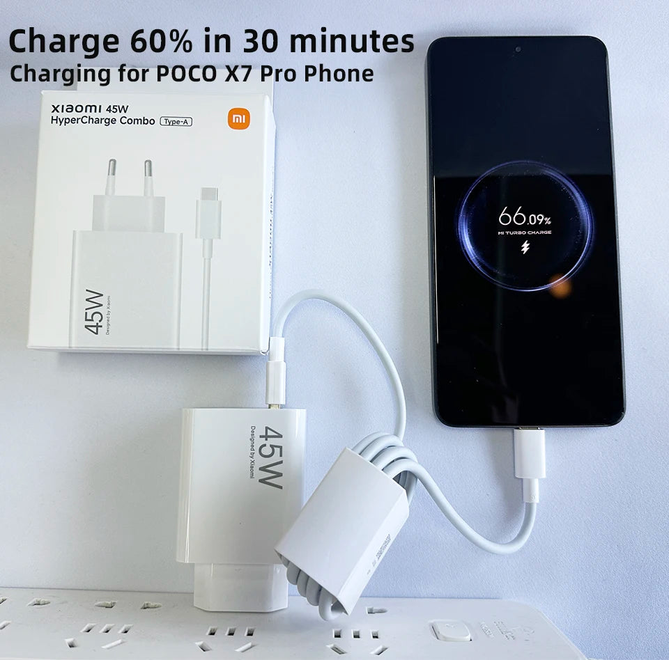Xiaomi 45W Turbo Fast Charger with USB-C Cable