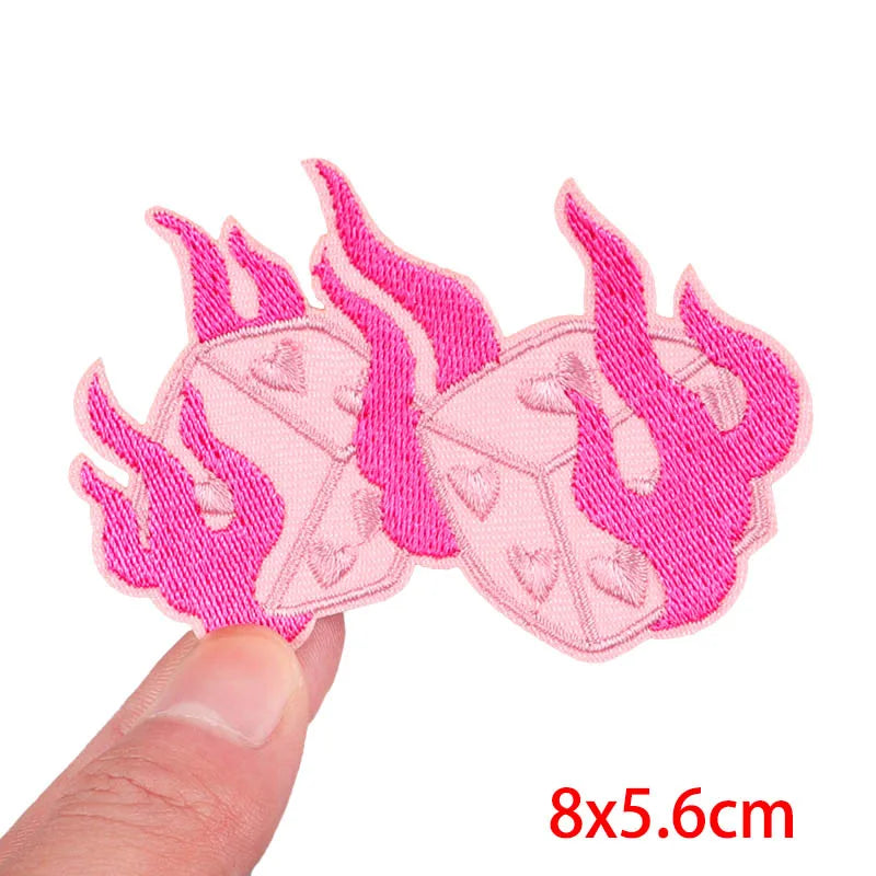 Encouraging Embroidered Iron-On Patches for Jackets, Jeans & Bags