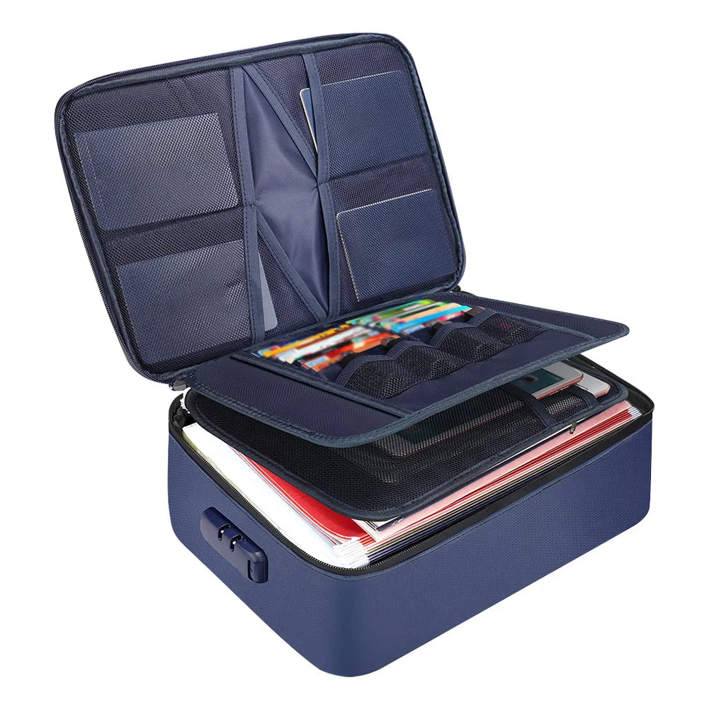 Fireproof Document Organizer with Combination Lock