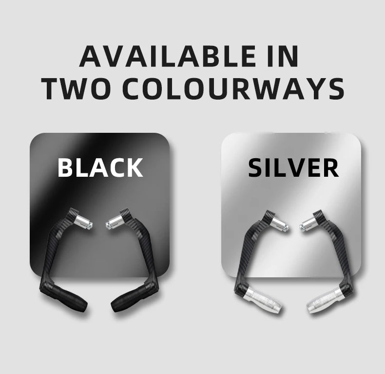 Motorcycle Brake & Clutch Lever Hand Guards with Carbon Fiber Finish