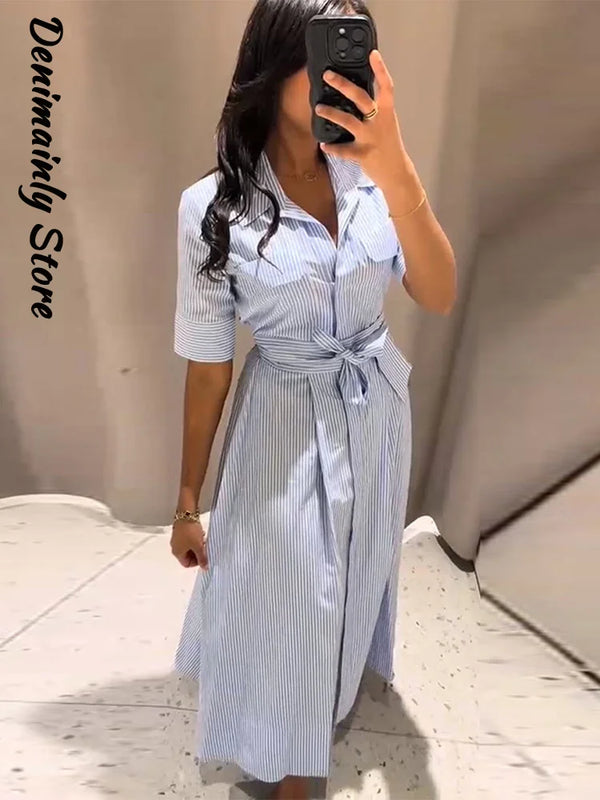 Flowy Striped Summer Dress