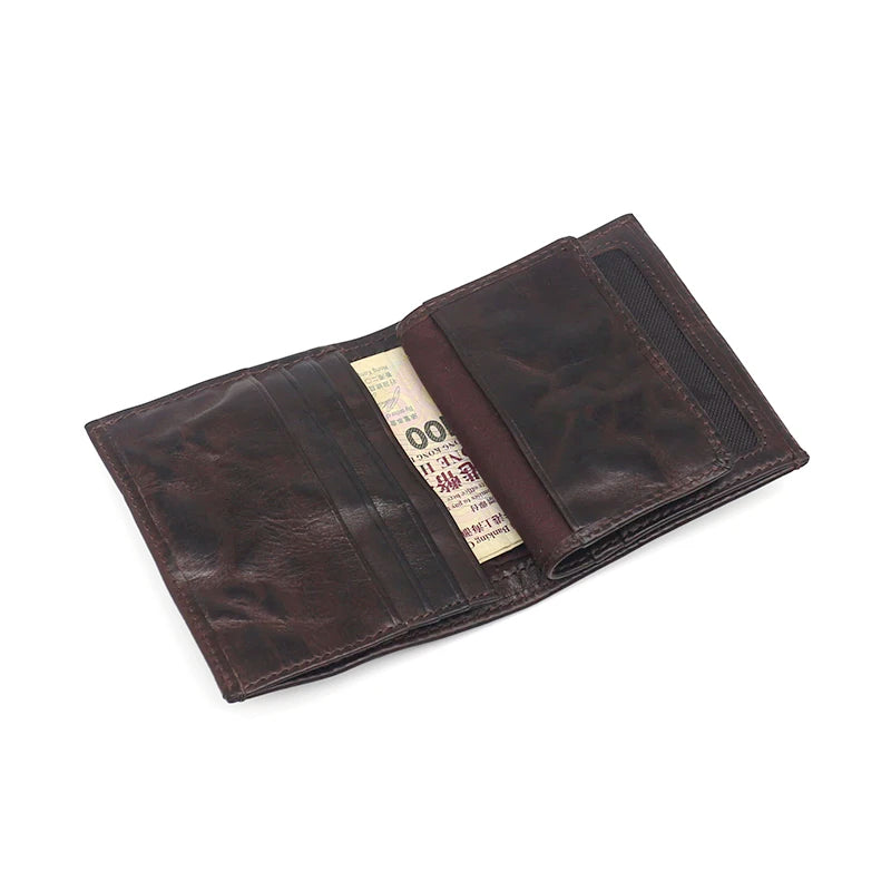 Vintage Genuine Leather Bifold Wallet