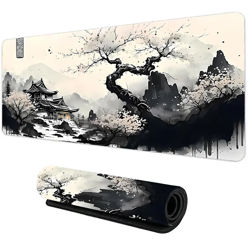 Large Non-Slip Mouse Pad with Night Moonlight Design