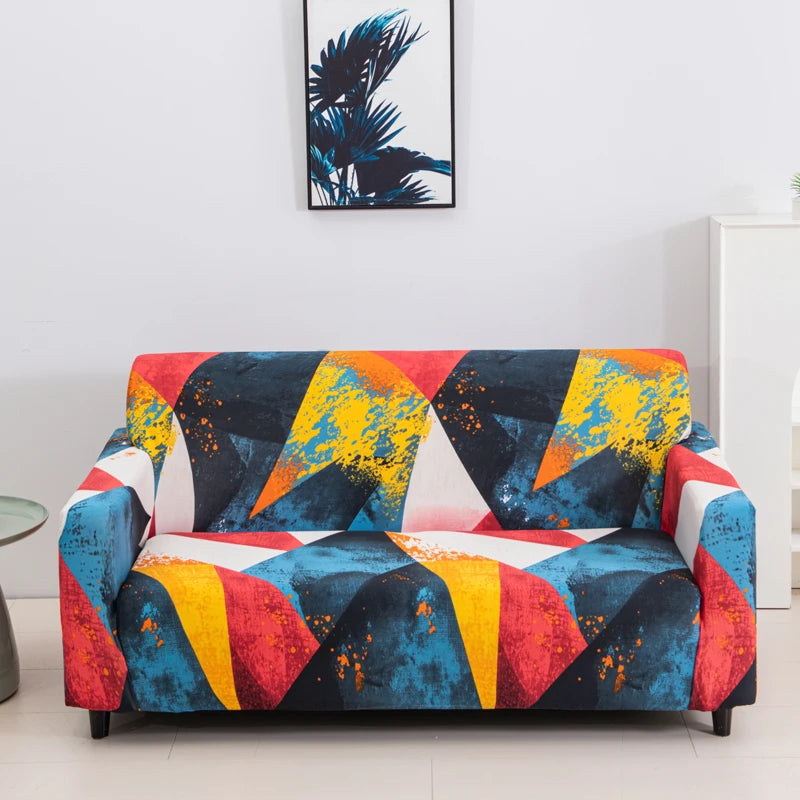 Slip-Resistant Stretch Sofa Cover with Floral Design