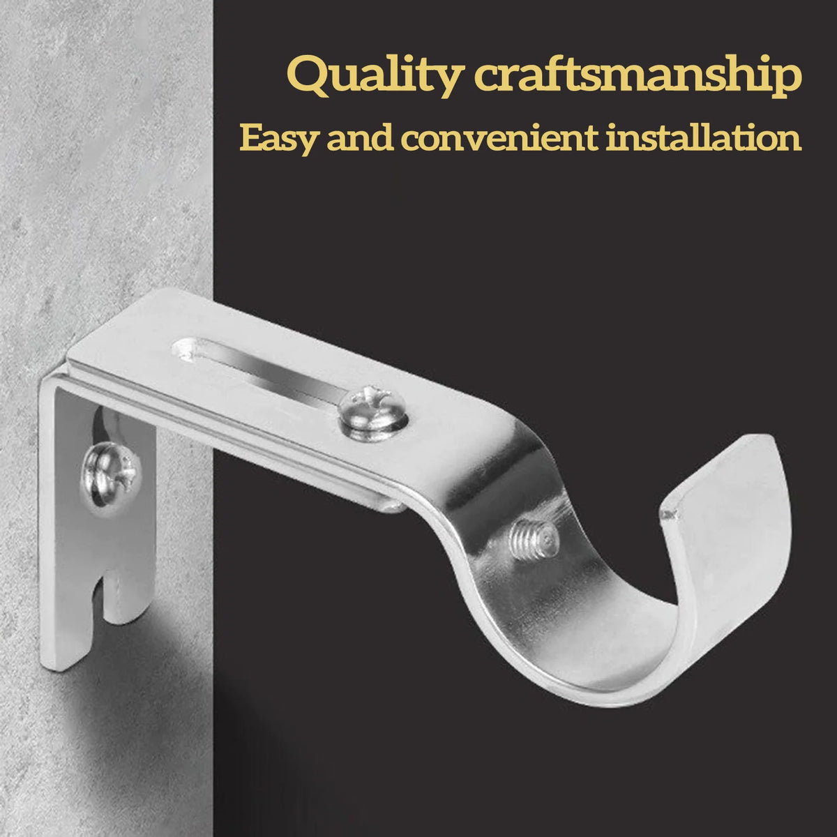 Adjustable Wall-Mounted Curtain Rod Brackets (Set of 2)
