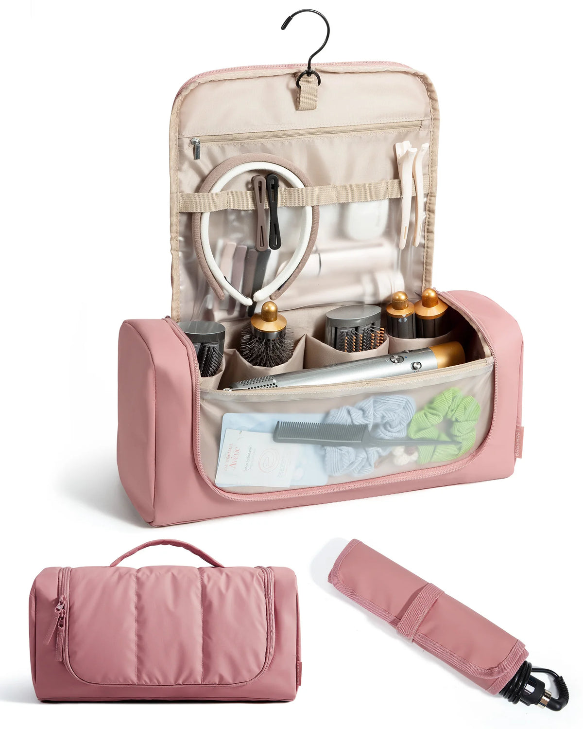 Travel Hair Tool Organizer with Hanging Hook