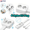 Rotating Wall Plug Extender with Adjustable Length and USB Ports