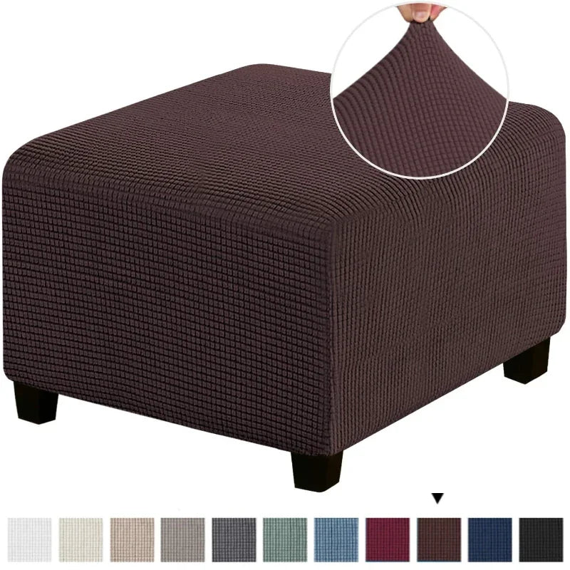 Stretchable Jacquard Footrest Ottoman Cover