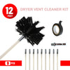 A kit for dryer vent cleaning featuring a long brush and nine cleaning rods.