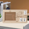 Wooden Pregnancy Countdown Picture Frame with Ultrasound Slot