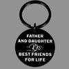 Heartfelt Dad Keychain - Unique Birthday & Christmas Gift for Father from Daughter,Father Best Friends For Life Message,Love