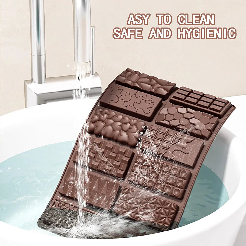 Deep Silicone Chocolate Bar Mold for Homemade Candy & Desserts