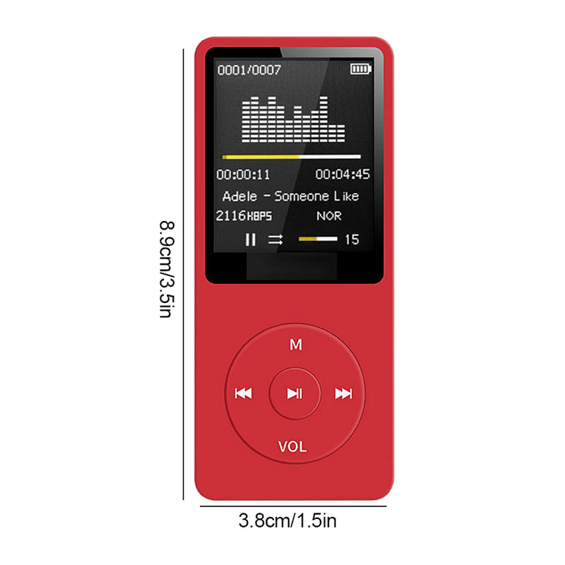 Compact Digital MP3 Player with Lossless Audio & FM Radio