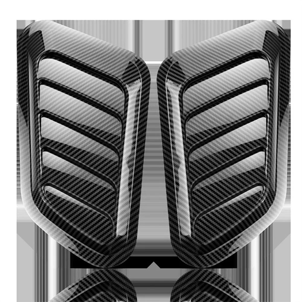 Carbon Fiber Style Car Hood Scoop Vent Covers (Pair)