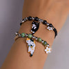 Enamel Cat & Flower Charm Bracelet