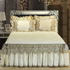 Lace Bed Skirt Set with Matching Pillowcases