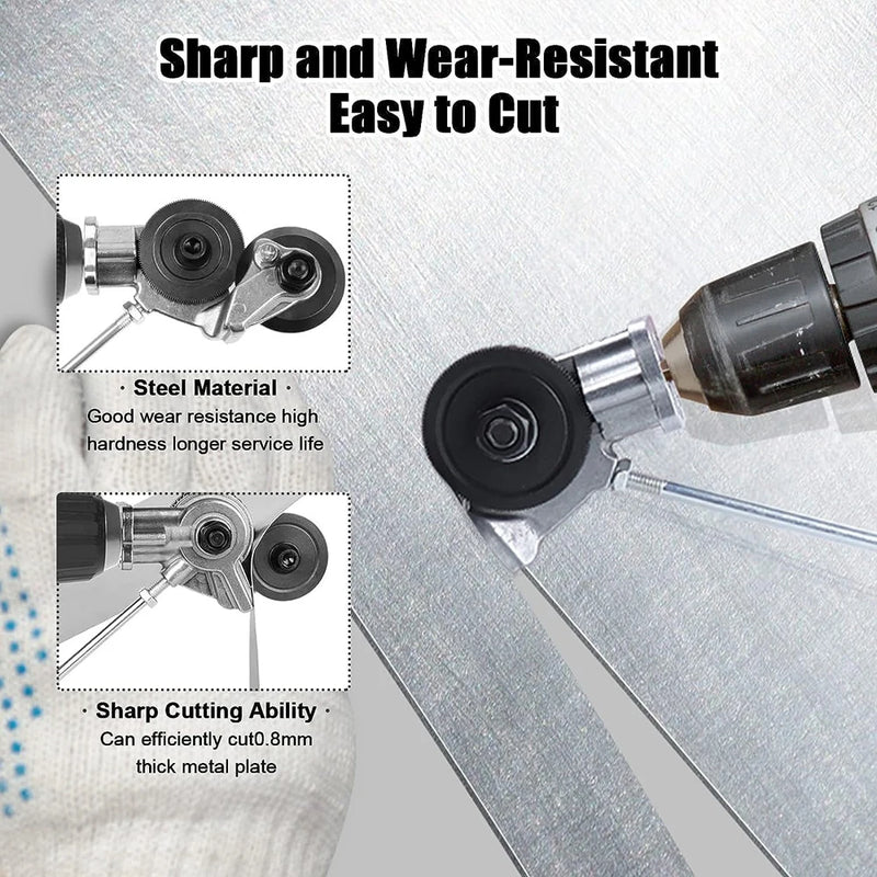 Electric Drill Sheet Metal Cutter Attachment