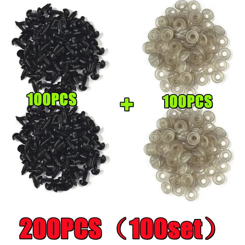 Plastic Safety Eyes for Amigurumi, Dolls & Plush Toys (Multiple Sizes)