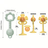 Silicone Baby Rattle and Teether Set with Suction Base