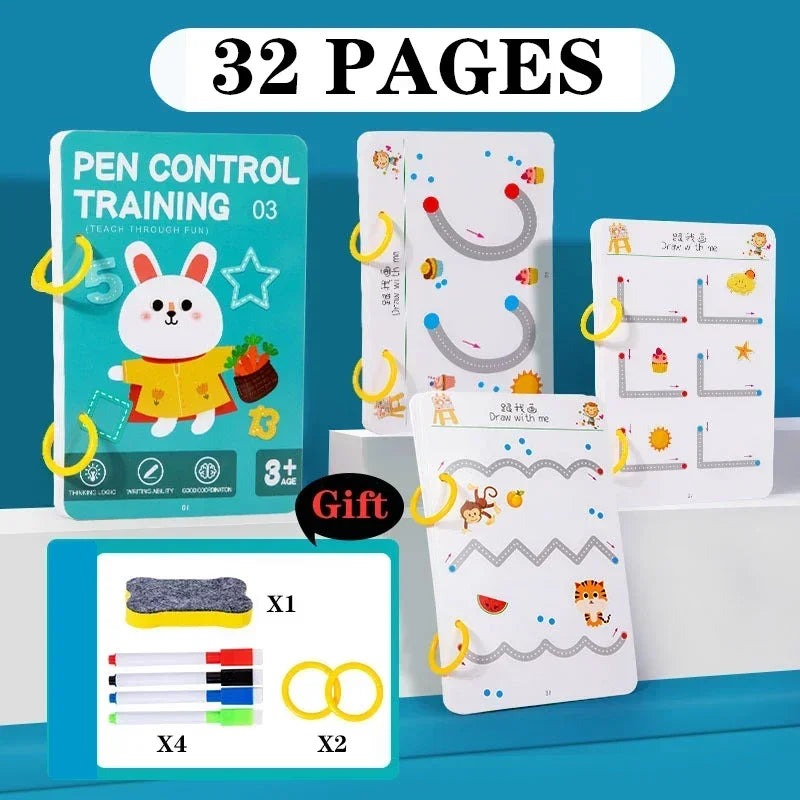Reusable Tracing Workbook for Kids