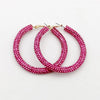 Rainbow Crystal Hoop Earrings