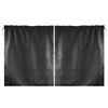 A pair of black privacy curtains designed as a universal car divider or rear window shade.