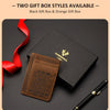 Genuine Leather Slim Card Wallet for Men – Personalized Gift from Dad