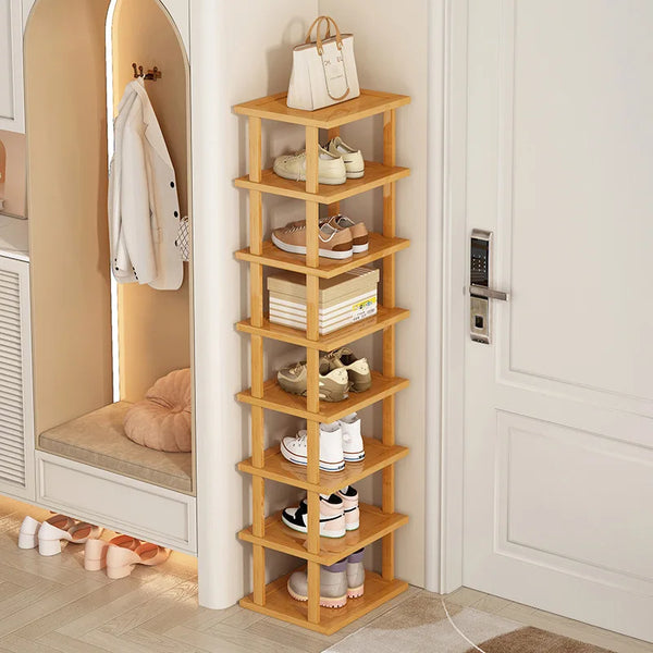 Vertical Bamboo Shoe Rack
