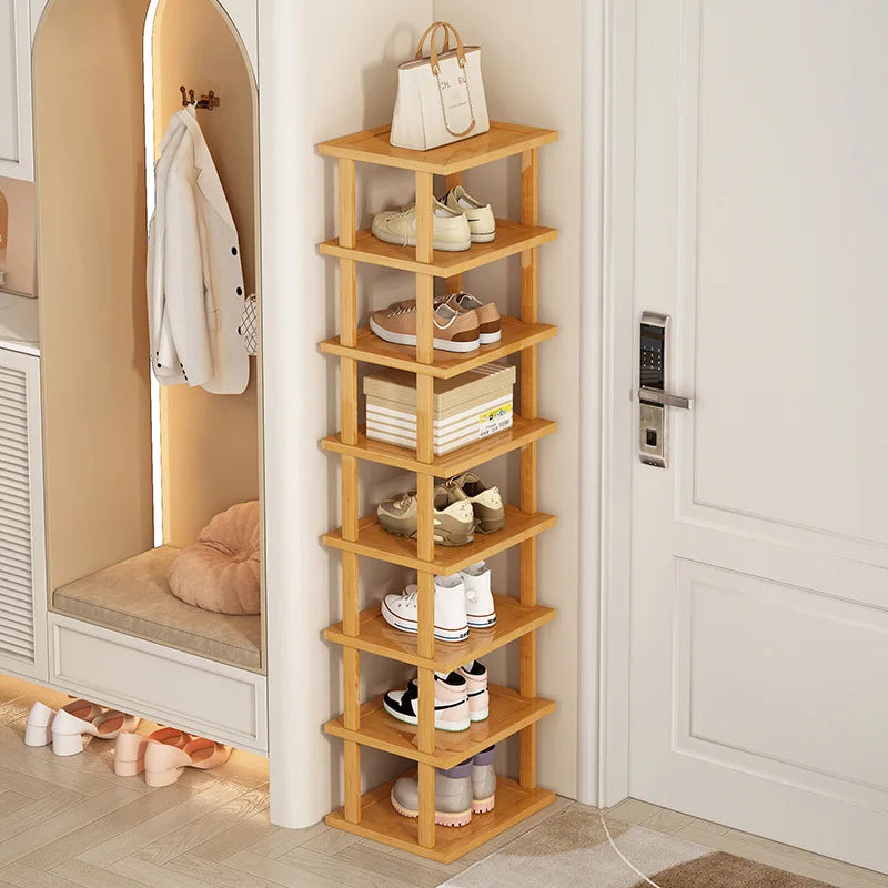 Vertical Bamboo Shoe Rack