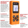 Orange TTa7 laser distance meter device with digital display and various function buttons