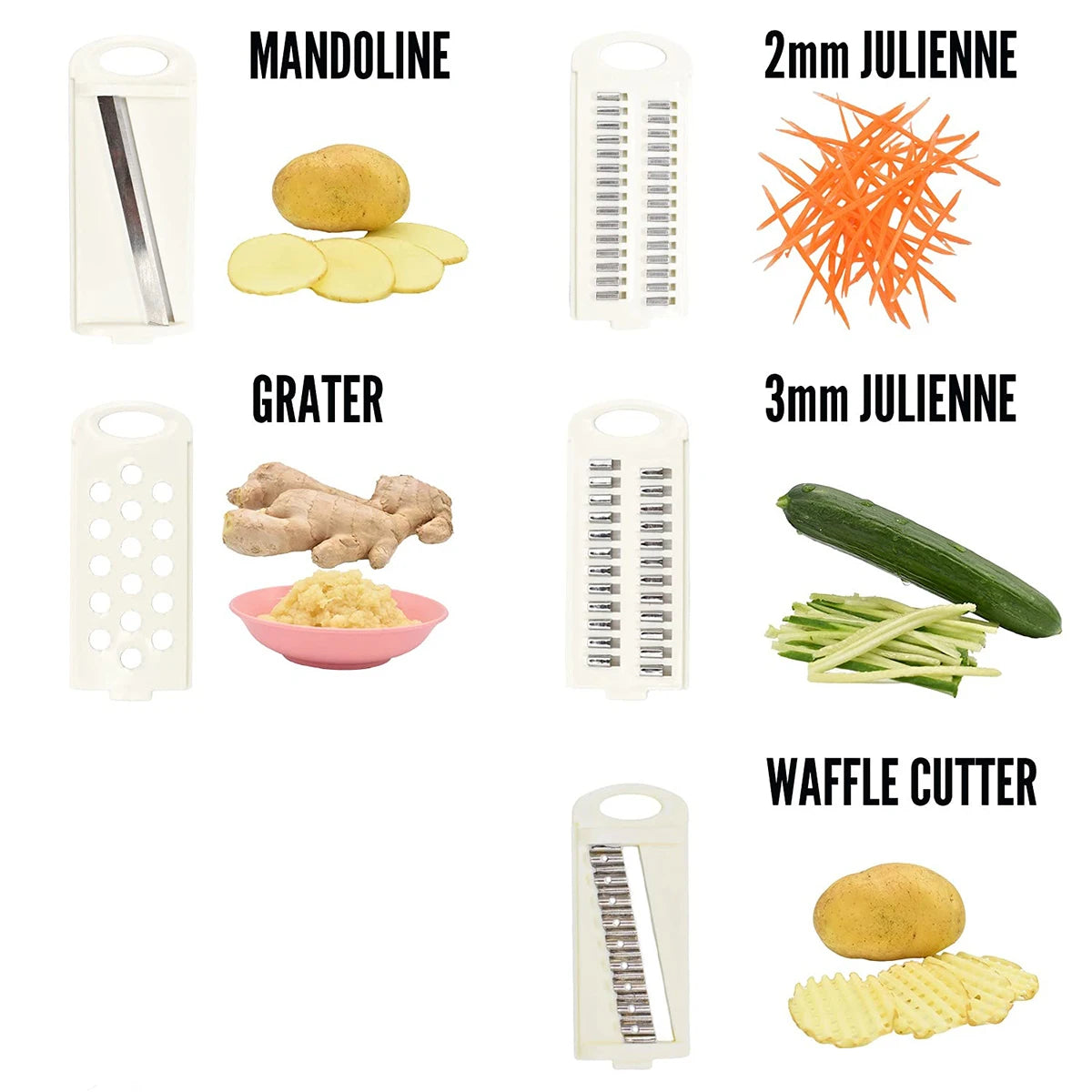 5-in-1 Multi-Blade Vegetable Slicer and Grater