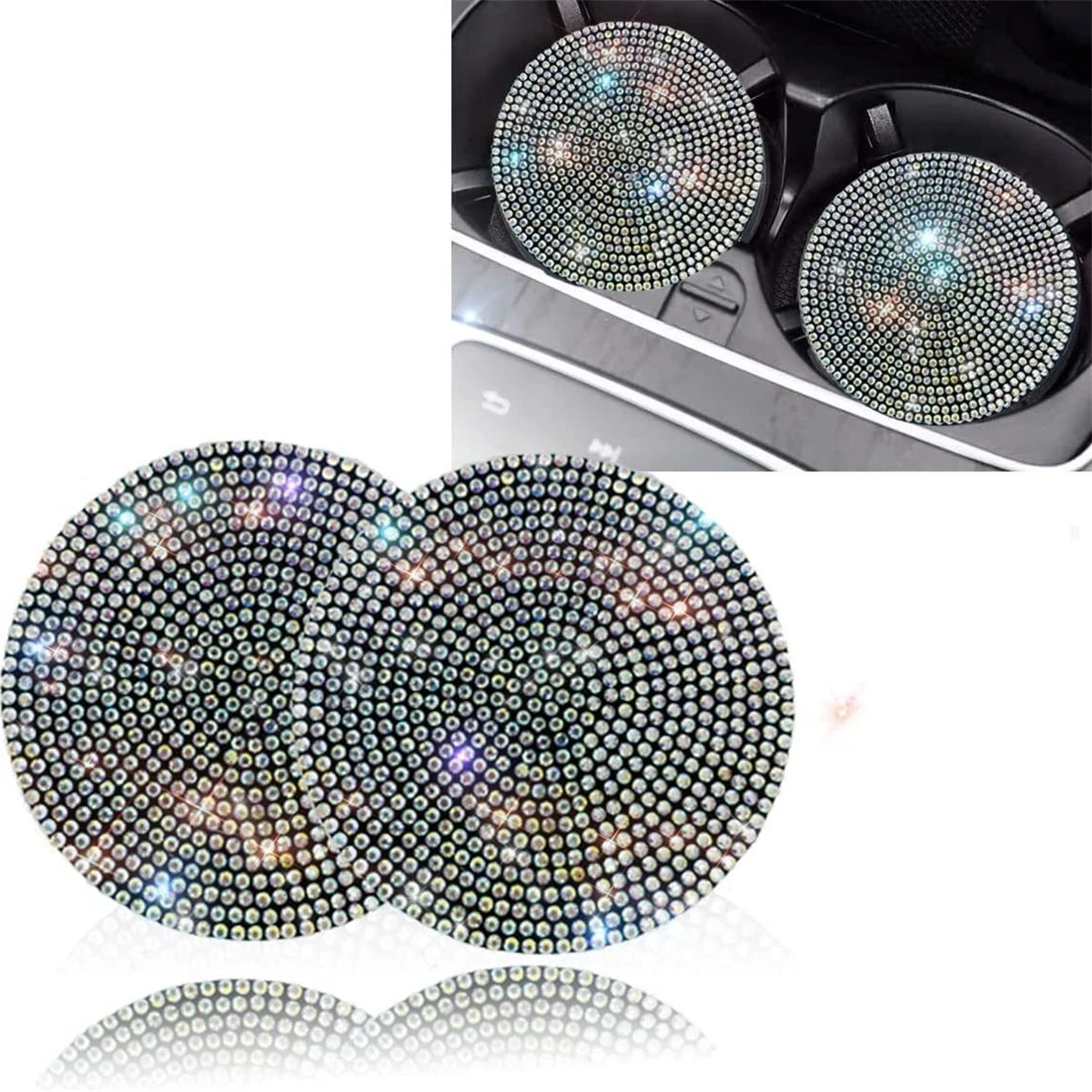 Crystal Car Cup Coasters (Set of 2)