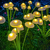 Solar-Powered Mushroom Garden Lights