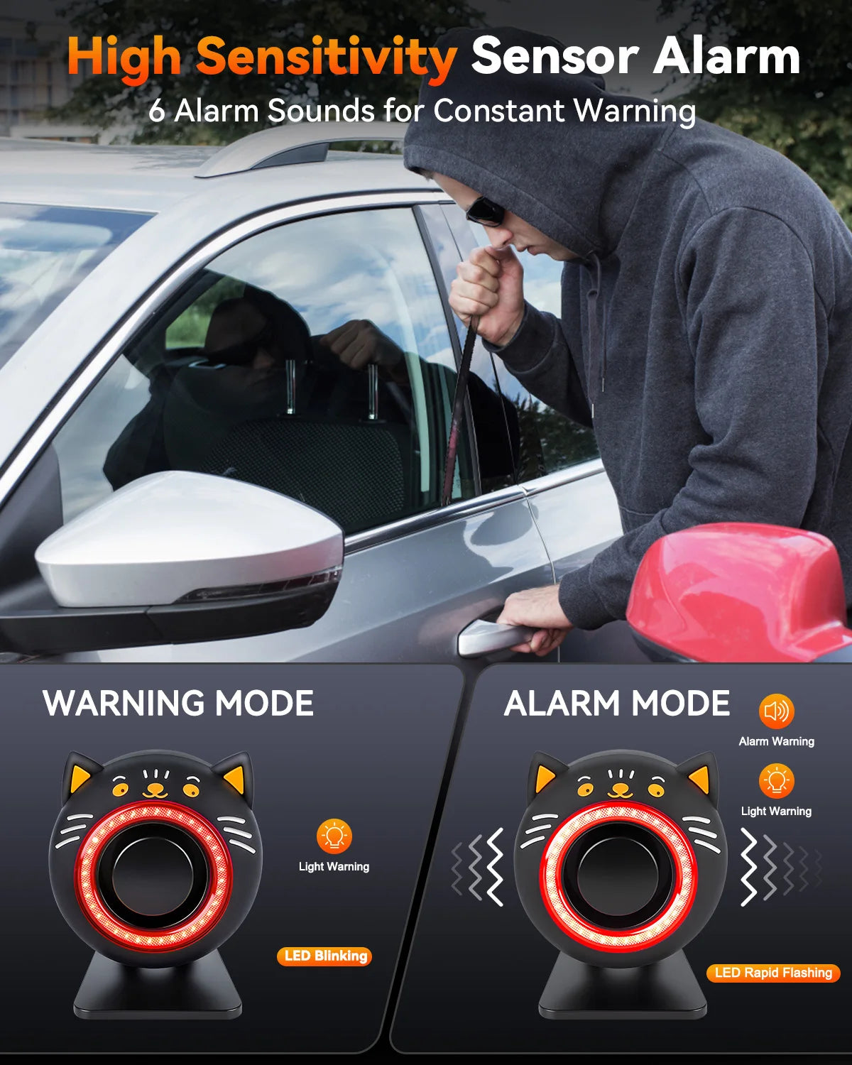 120dB Wireless Car Alarm System with Remote Control